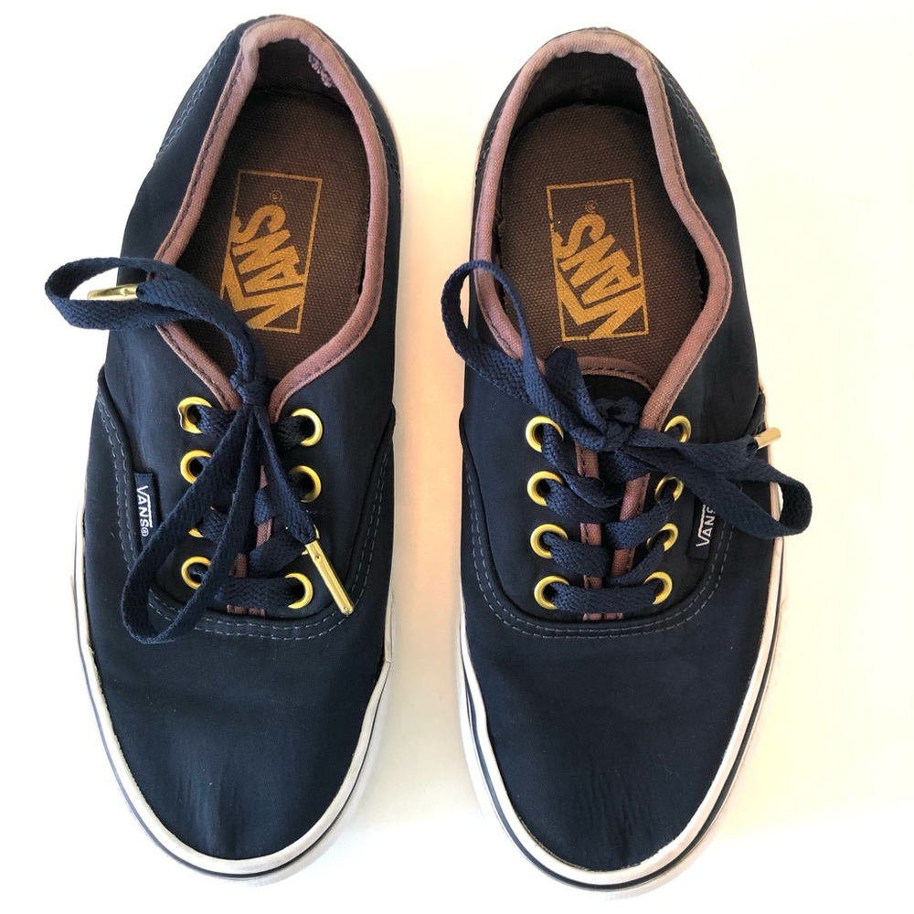 Vans Era Navy Blue & White Women’s 5.5 Men’s 4 Skate Shoes Canvas Unisex Low Top